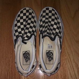 Women’s checkered vans. Size 7.5
